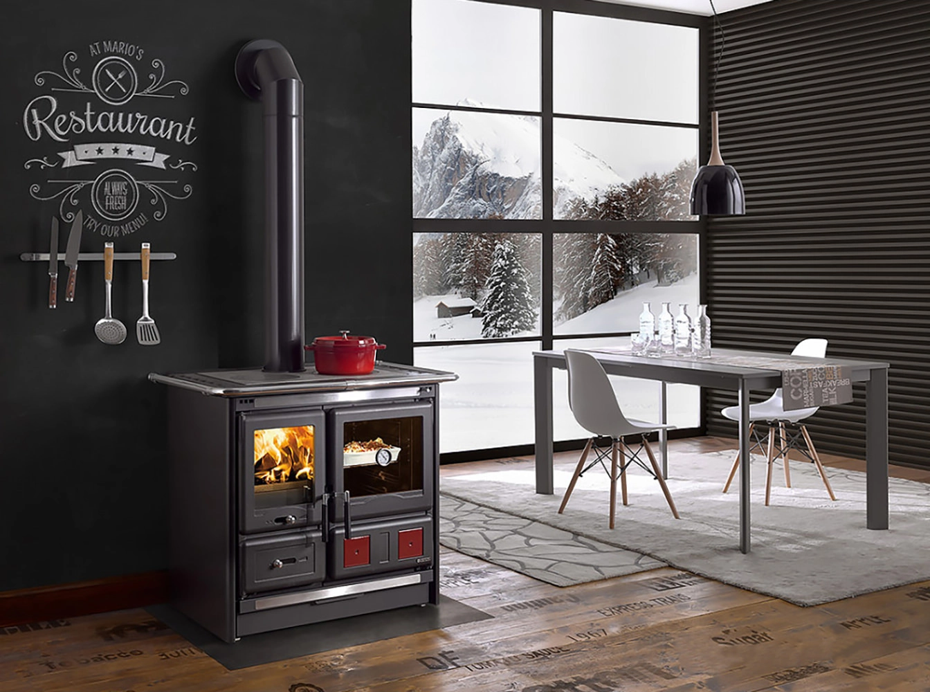 1Отопительно варочная печь La Nordica Rosa