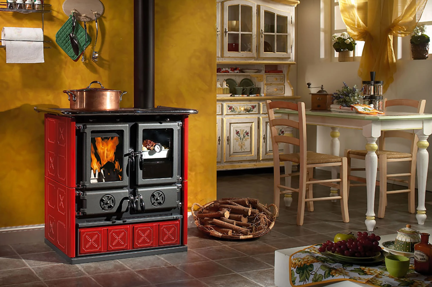 Отопительно варочная печь La Nordica Rosetta Maiolica
