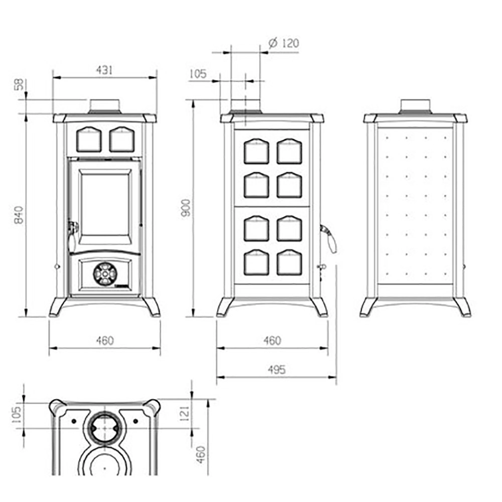 1Отопительно варочная печь La Nordica Gemma (Gemma)