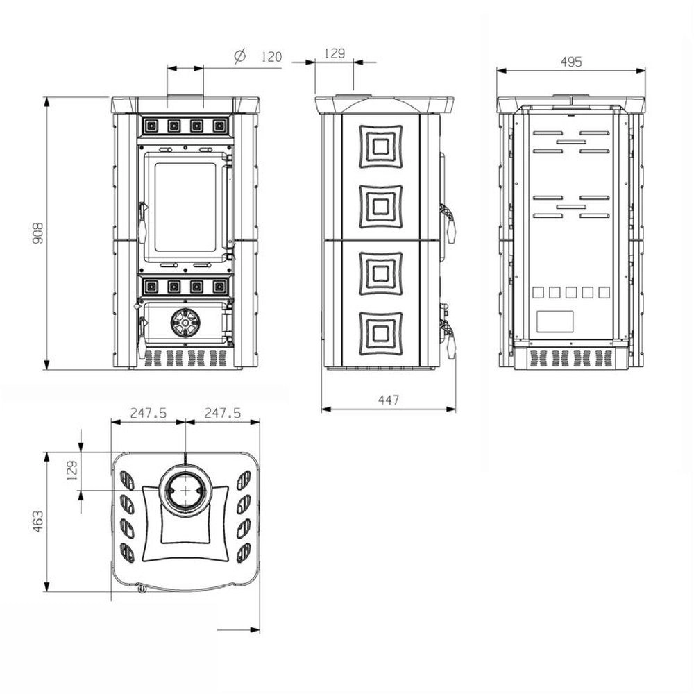 1Отопительно варочная печь La Nordica Gaia