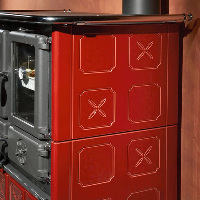 1Печь, камин La Nordica Rosetta Maiolica Red