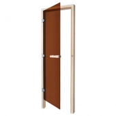 Дверь для сауны, бани Sawo 730-3SGA, бронза, левая, 690х1890 mm.