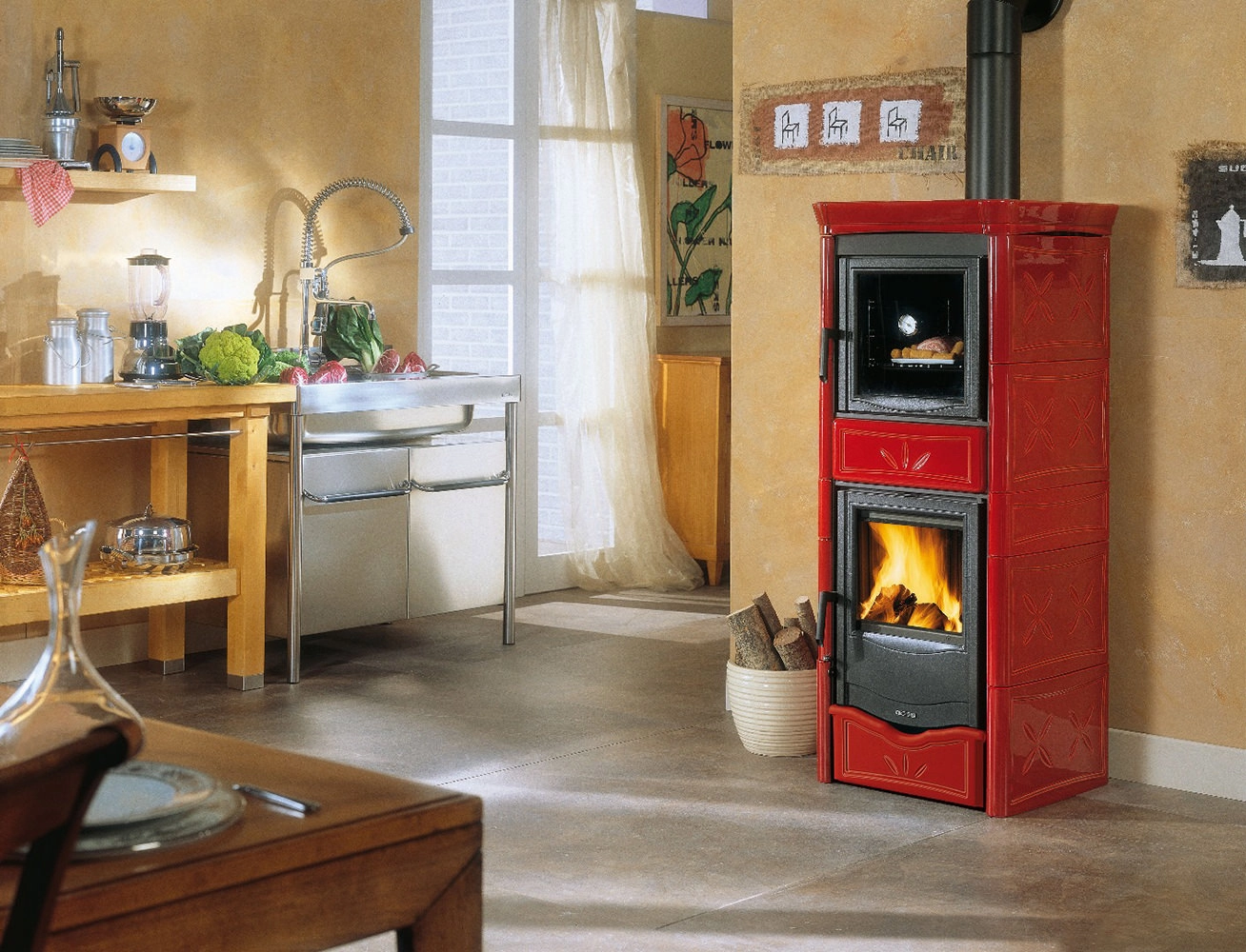 1Отопительно-варочная печь La Nordica Nicoletta Forno