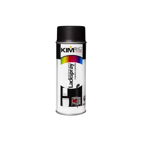 Краска аэрозольная, термостойкая, черная, матовая KIM TEK RAL 9011 (400 мл.) KIM TEK Lackspray