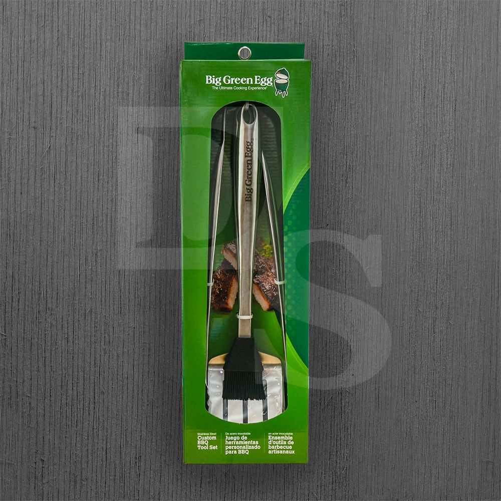 Набор инструментов из нержавеющей стали, кисточка, лопатка, щипцы Big Green Egg