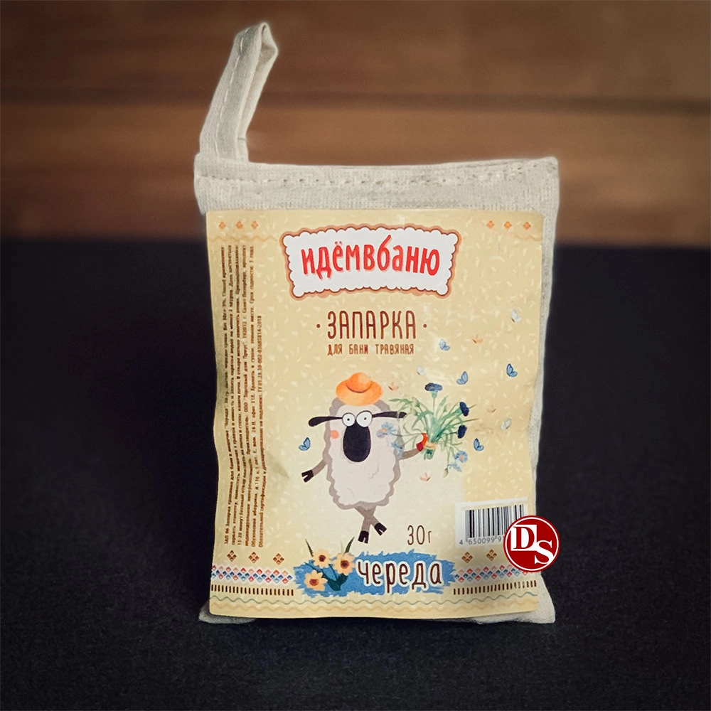 Запарка травяная для бани в мешочке "Череда", 30 гр., Россия DOMSAUN