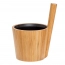 Запарник Rento Tammer-Tukku, бамбуковый для сауны, бани с черной пластиковой вставкой