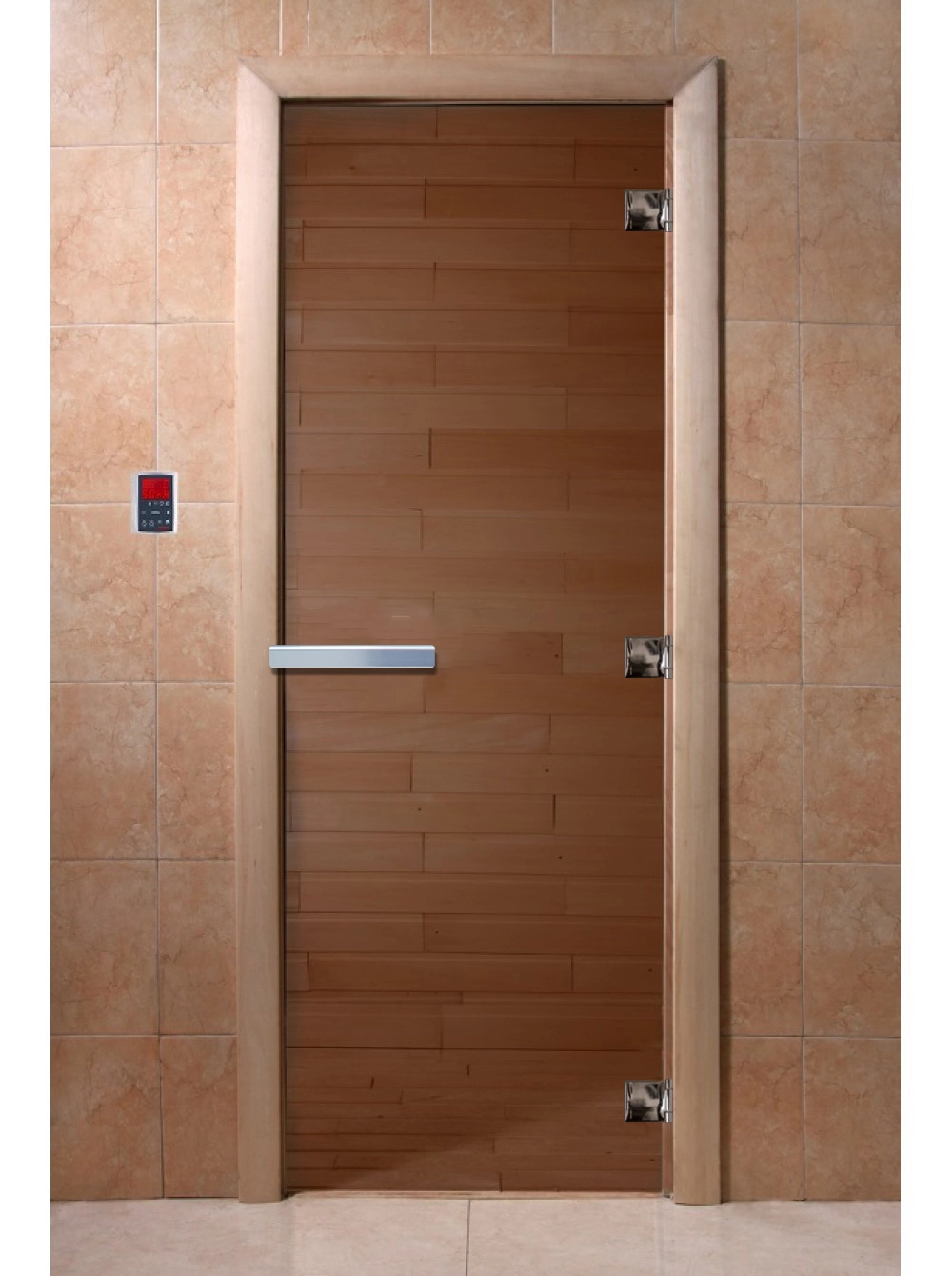 Дверь DoorWood 8x21 (Бронза,  коробка из лиственных пород, петли (3 шт.))