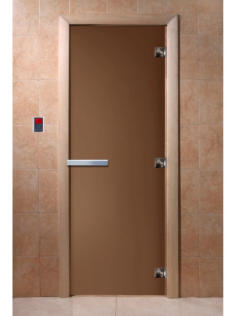 Дверь DoorWood 8x19 (Бронза матовая,  коробка из лиственных пород, петли (3 шт.))