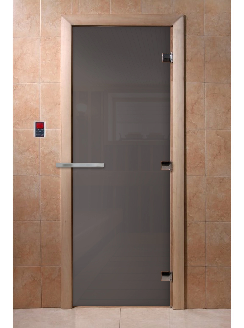 Дверь DoorWood 7x19 (Серое, ольха, петли (3 шт.))