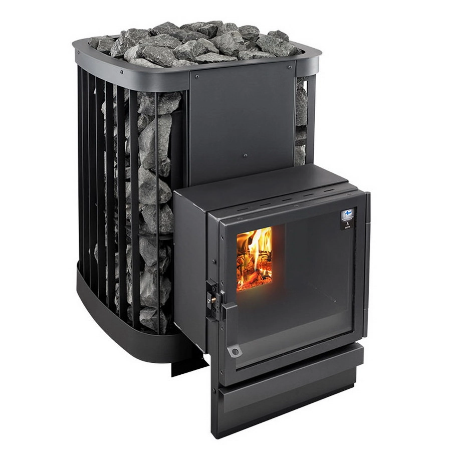 Дровяная печь, камин Kastor Saga 30T Black