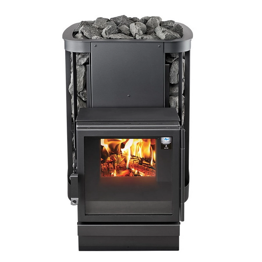 1Дровяная печь, камин Kastor Saga 22T Black/Chrom
