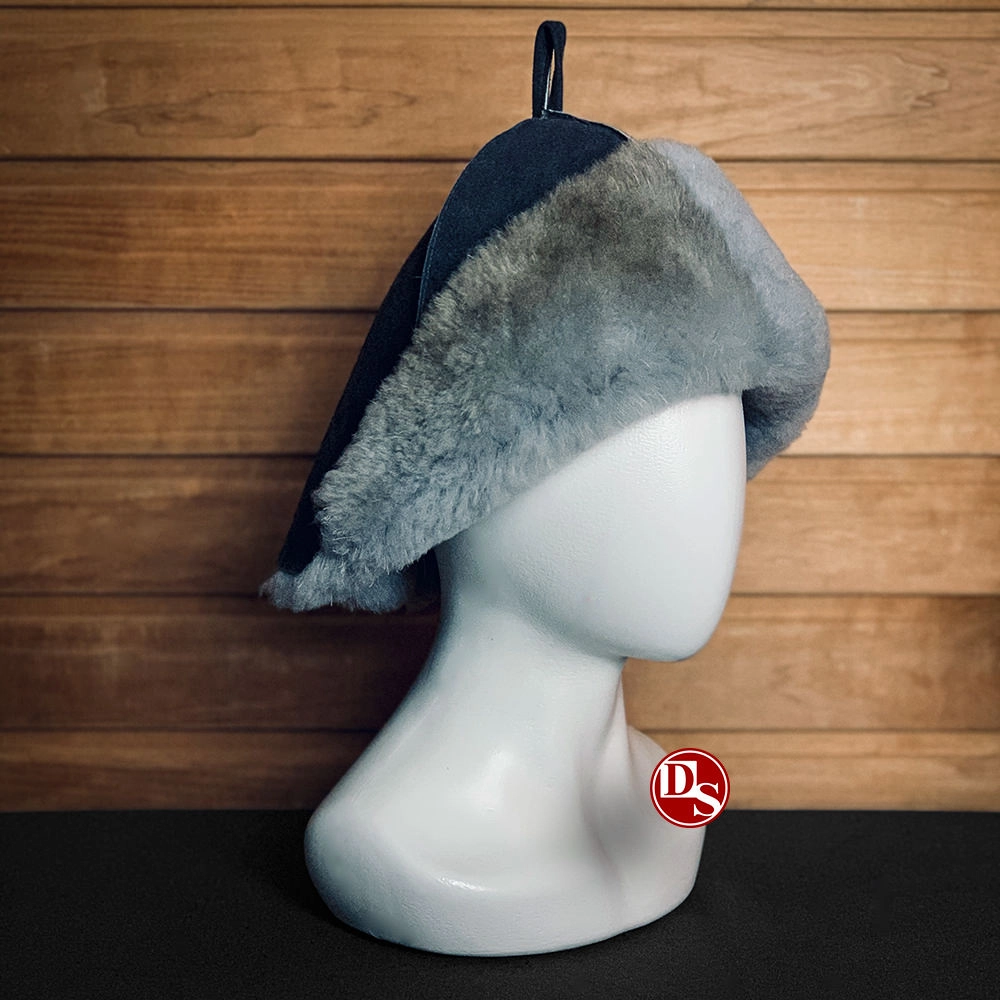 Шапка банная "Серая" из 100% натуральной овчины Тепло Кавказа