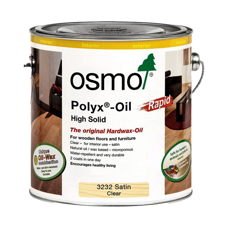Масло с твердым воском, с ускоренным временем высыхания (4-5 часов) Osmo 3232 Hartwachs-Ol Rapid 750 мл. (Шелковисто-матовое)