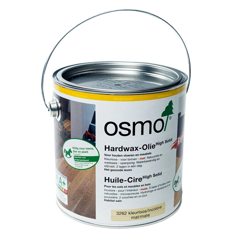 Масло с твердым воском, с ускоренным временем высыхания (4-5 часов) Osmo 3262 Hartwachs-Ol Rapid 750 мл. (Матовое)