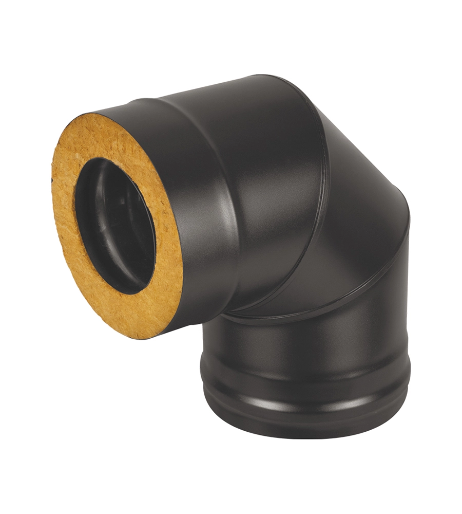 Сэндвич-колено Black (AISI430/0,8 мм.) 90* 3 секции D120х200 Везувий