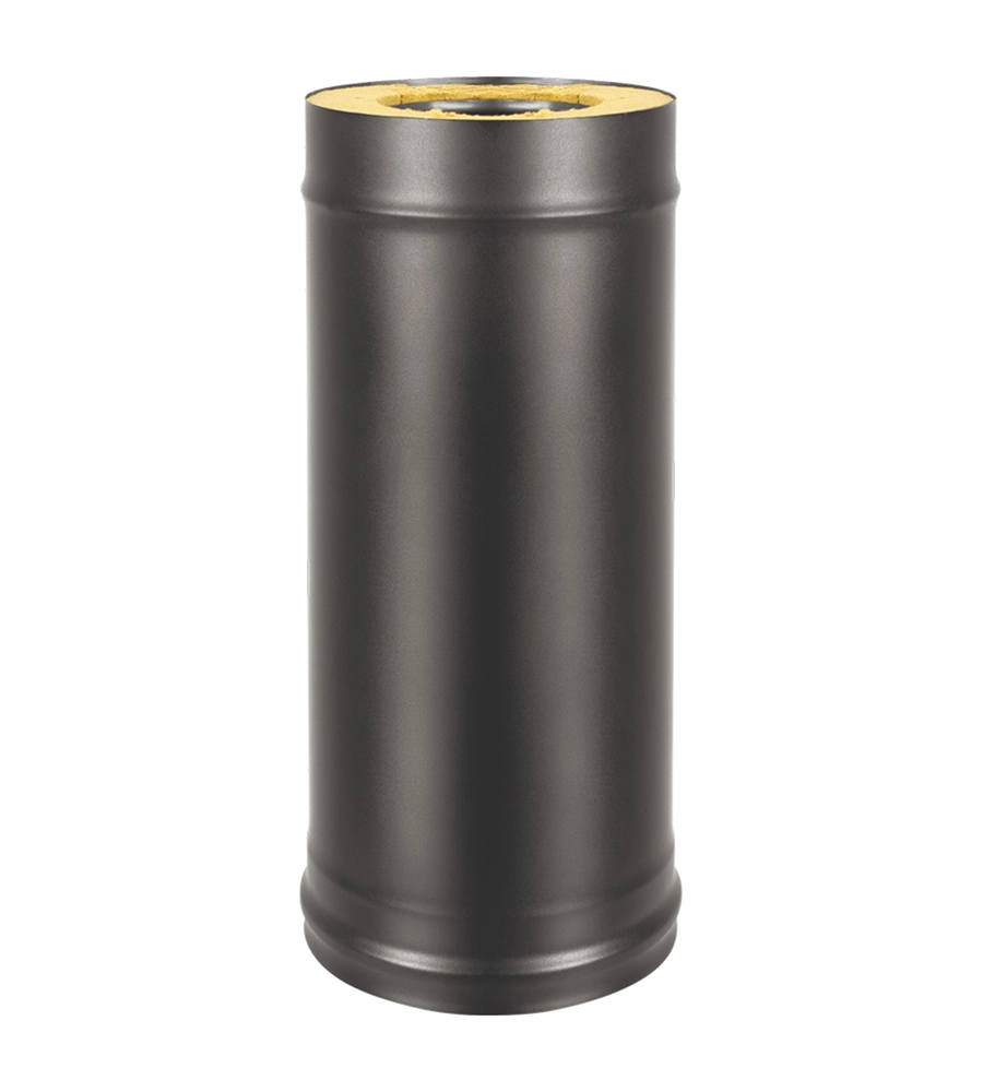 Сэндвич-труба Black (AISI430/0,8 мм.) D120х200, L0,5 м. Везувий