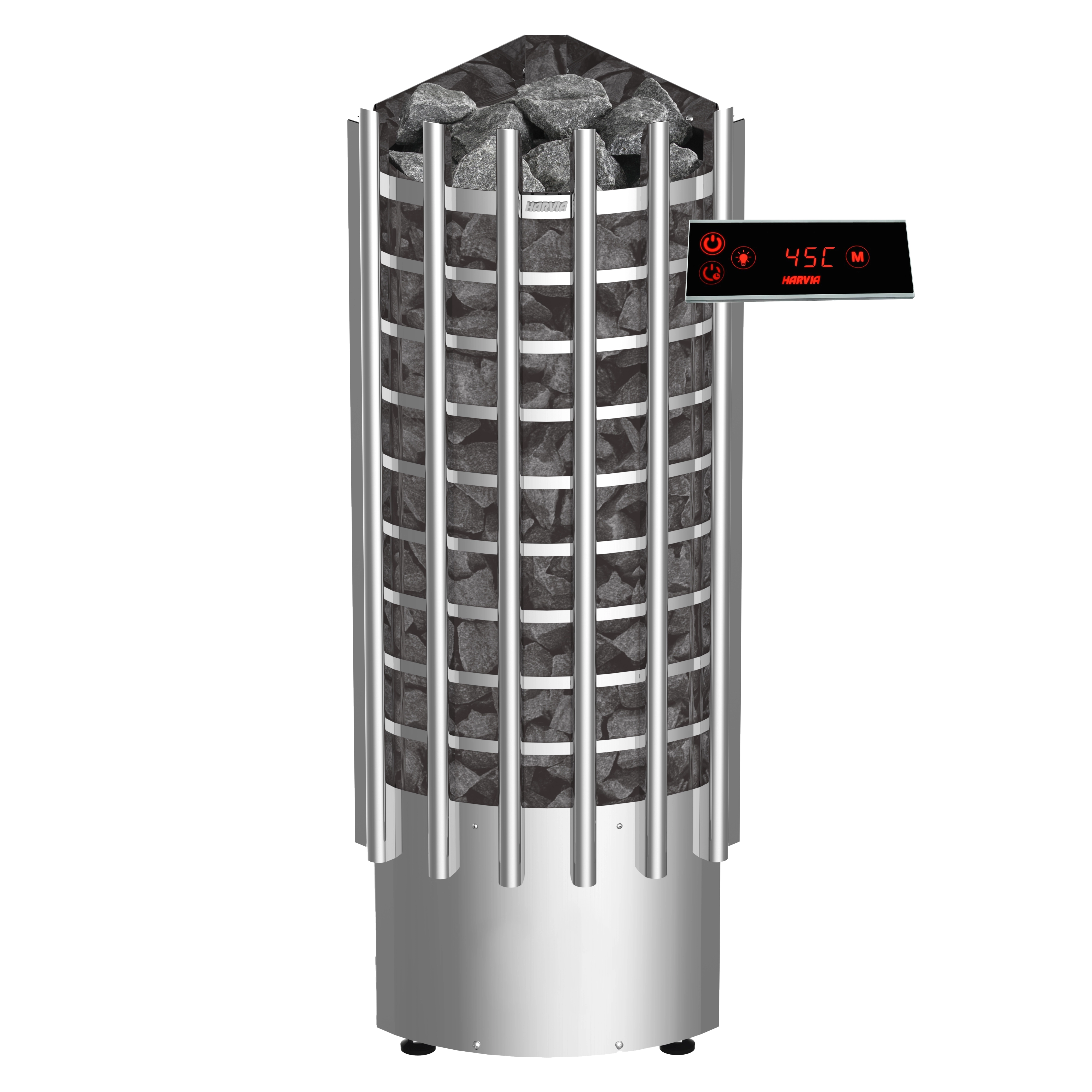 Печь Harvia Glow Corner TRC70EE Steel (С выносным пультом)