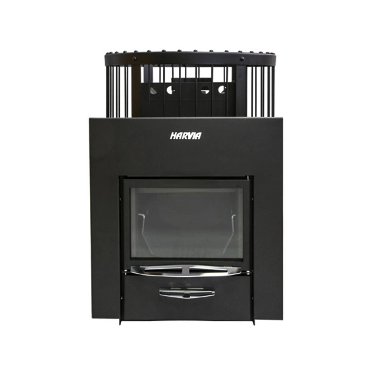 1Дровяная печь-камин для бани Harvia Legend 240 Duo Black