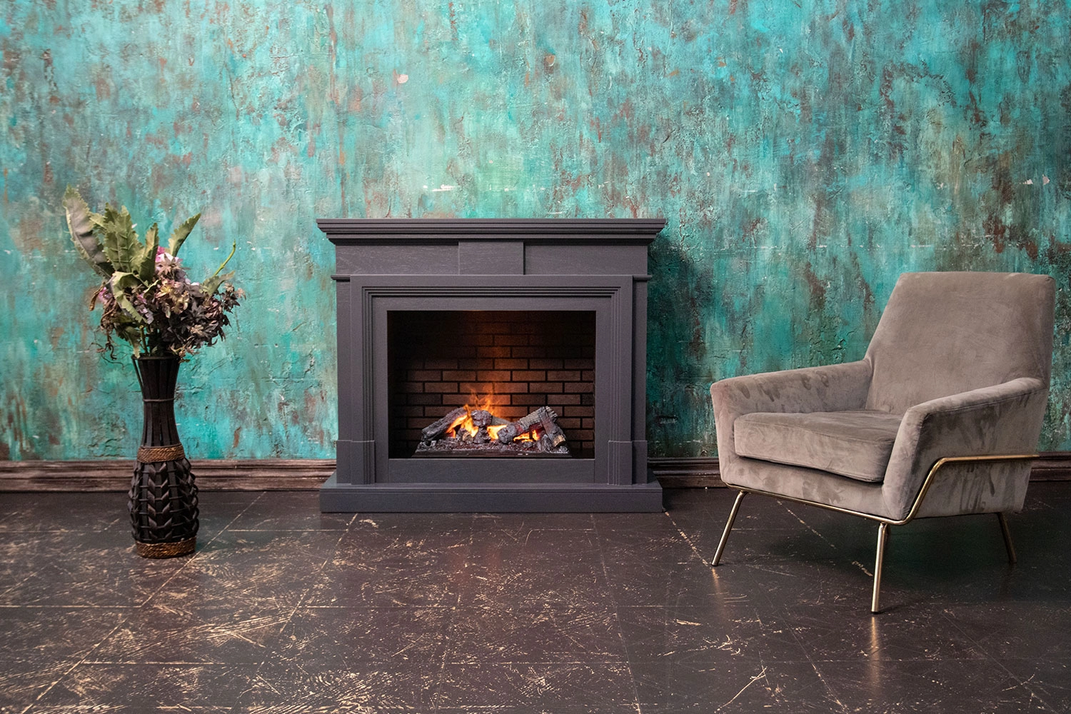 1Портал Coventry Graphite Grey - Серый графит Dimplex
