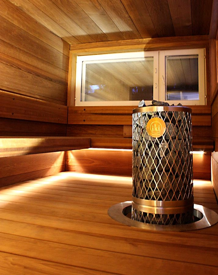 1Печь для сауны IKI Pillar 9,0 кВт (150 кг. камней)