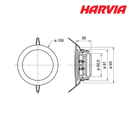 Громкоговоритель Harvia Visaton Steel SACK08008 для сауны, бани