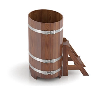 1Купель из лист (0,76х1,16хh=1,0) морён. BentWood