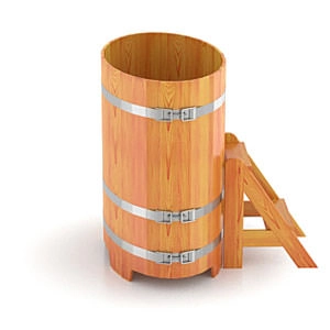 Купель из лиственницы в баню, сауну BentWood (0,59х1,06хh=1,0) натуральная