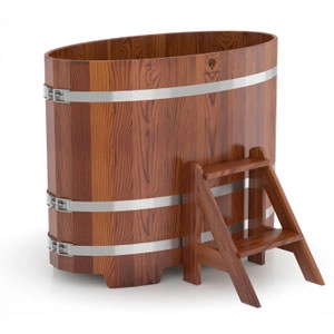 Купель из лиственницы в баню, сауну BentWood (0,69х1,31хh=1,0)  мореная