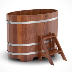Купель из лиственницы в баню, сауну BentWood (0,80х1,42хh=1,0) мореная