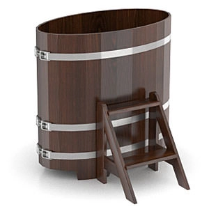 Купель из дуба в баню, сауну BentWood (0,59х1,06хh=1,0) морёная