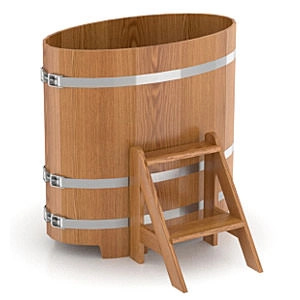 Купель из дуба в баню, сауну BentWood (0,59х1,06хh=1,0) натуральная