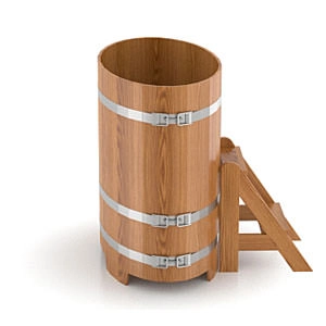 Купель из дуба в баню, сауну BentWood (0,59х1,06хh=1,0) натуральная