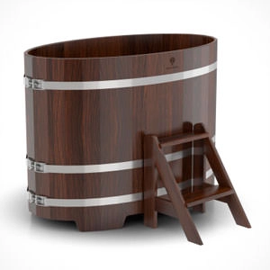 Купель из дуба в баню, сауну BentWood (0,80х1,42хh=1,0)  мореная