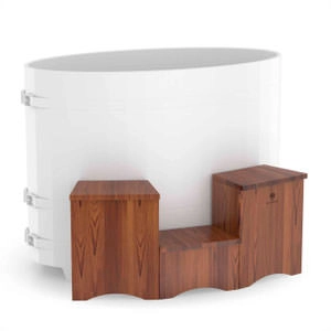 Подиум для купели в баню, сауну (вар.1) лист.натур/морён. BentWood