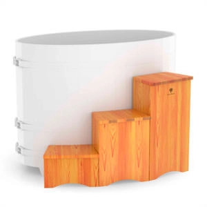 Подиум для купели в баню, сауну (вар.2) лист.натур/морён. BentWood