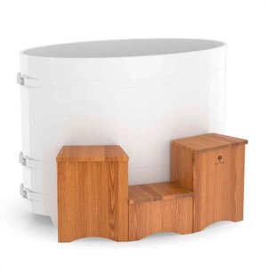 Подиум для купели в баню, сауну (вар.1) дуб натур/морён. BentWood
