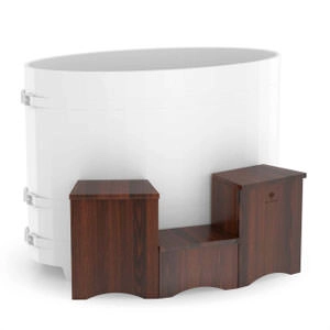 Подиум для купели в баню, сауну (вар.1) дуб натур/морён. BentWood