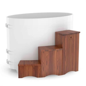 Подиум для купели в баню, сауну (вар.2) дуб натур/морён. BentWood