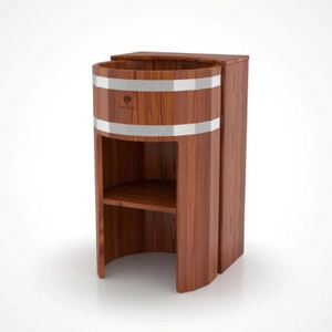 Умывальник-стойка в баню, сауну (0,5хh=0,9) лиственница морёная BentWood