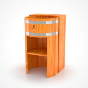 Умывальник-стойка в баню, сауну (0,5хh=0,9) лиственица натуральная BentWood