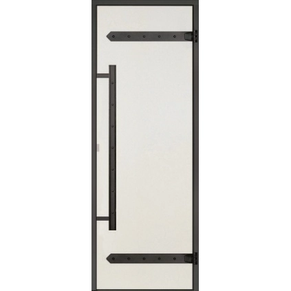 Дверь для сауны Harvia Legend 7x19 (Коробка черная сосна, стекло прозрачное)