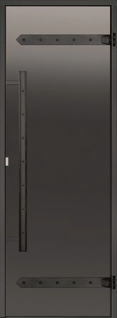 Дверь для турецкой бани Harvia Legend ALU 7x19 (Коробка алюминевая, стекло Серое)