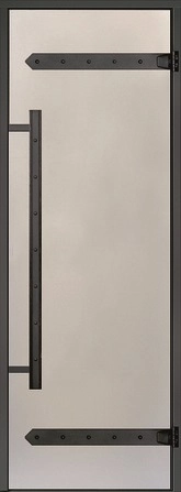 Дверь для турецкой бани Harvia Legend ALU 7x19 (Коробка алюминевая, стекло Сатин)